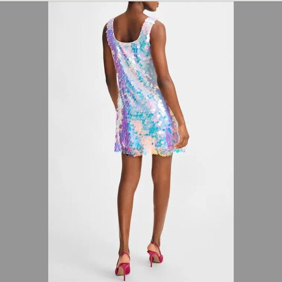 NWT Isaac Mizrahi New York Paillette Tank Minidress - L - Picture 3 of 8